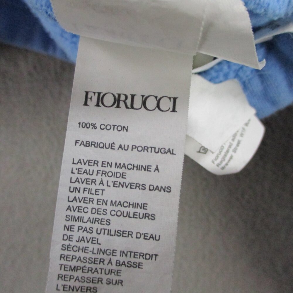 Fiorucci Hoodie Womens XS Blue Cropped Sweatshirt Angels Heaven Print Pullover - Picture 8 of 12